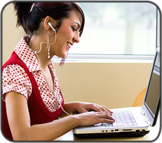 Logging onto another social networking Web site.