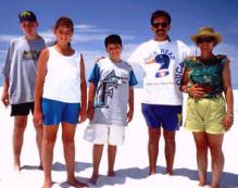 Family at the beach